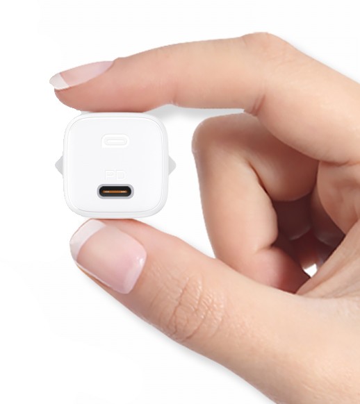Polnilnik Omnia Mini PA-B1, USB-C PD 20W, bel 2