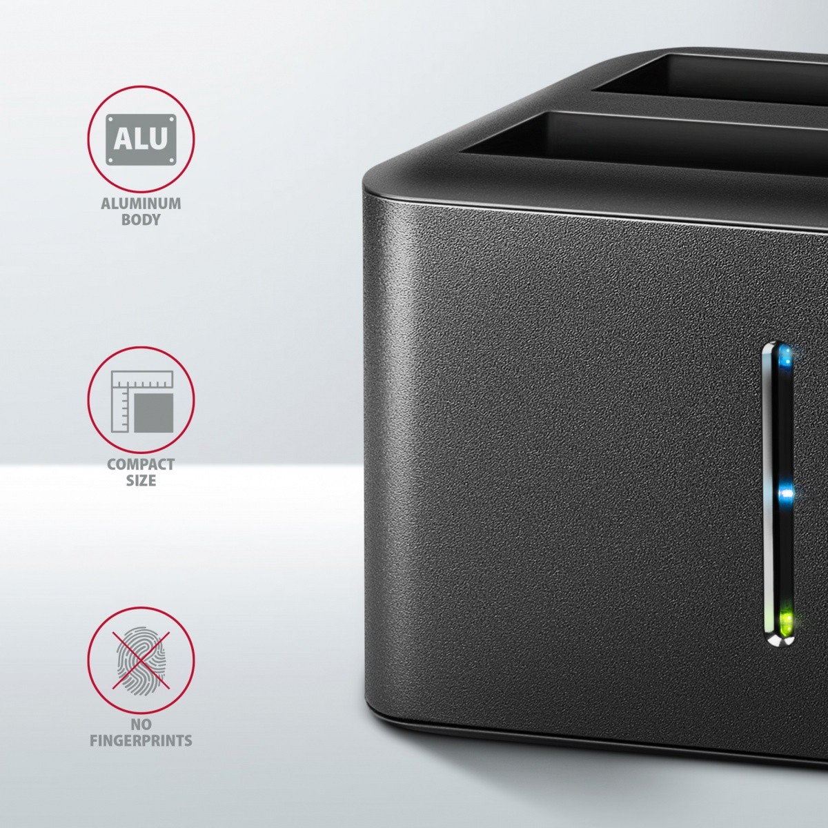Mini postaja ADSA-D25 USB 3.2 Gen 1 - 2x SATA 6G 2.5" SSD/HDD CLONE 5