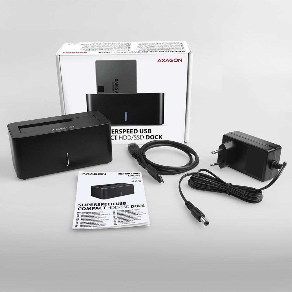 ADSA-SN Docking Station USB 3.2 Gen 1 - 1x SATA 6G 2.5"/3.5" SSD/HDD 8