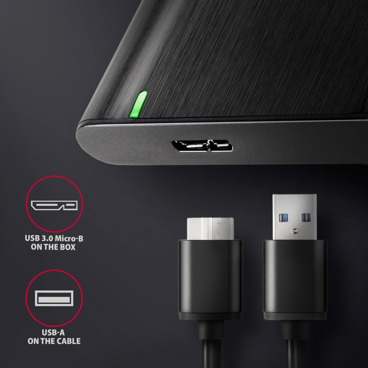 AXAGON EE25-A6M zunanja aluminijasta enota za 2.5" SSD/HDD, USB 3.2 Gen 1 5