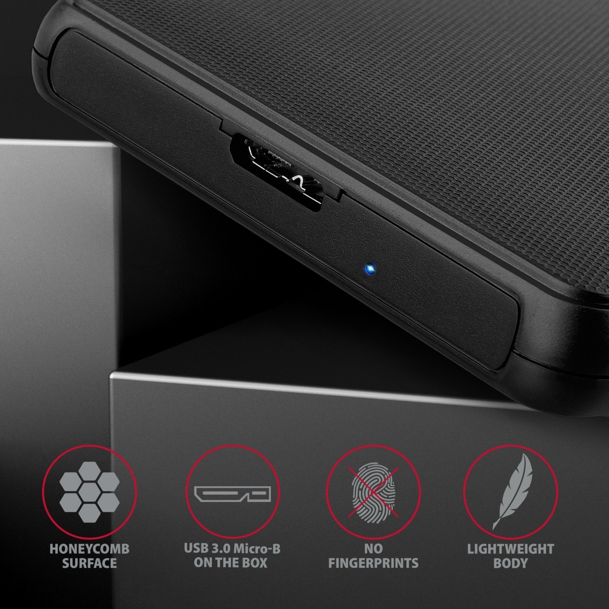 EE25-SL Plastično ohišje USB 3.2 Gen 1 - SATA 6G za 2.5" SSD/HDD, črno, brez vijakov 5