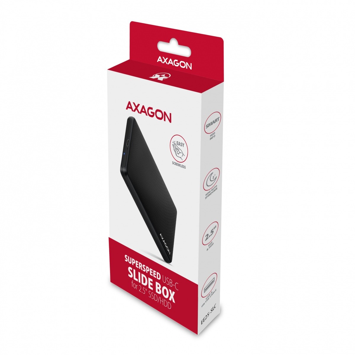 Zunanja ohišja EE25-SLC za 2,5" SATA SSD/HDD, črna 8