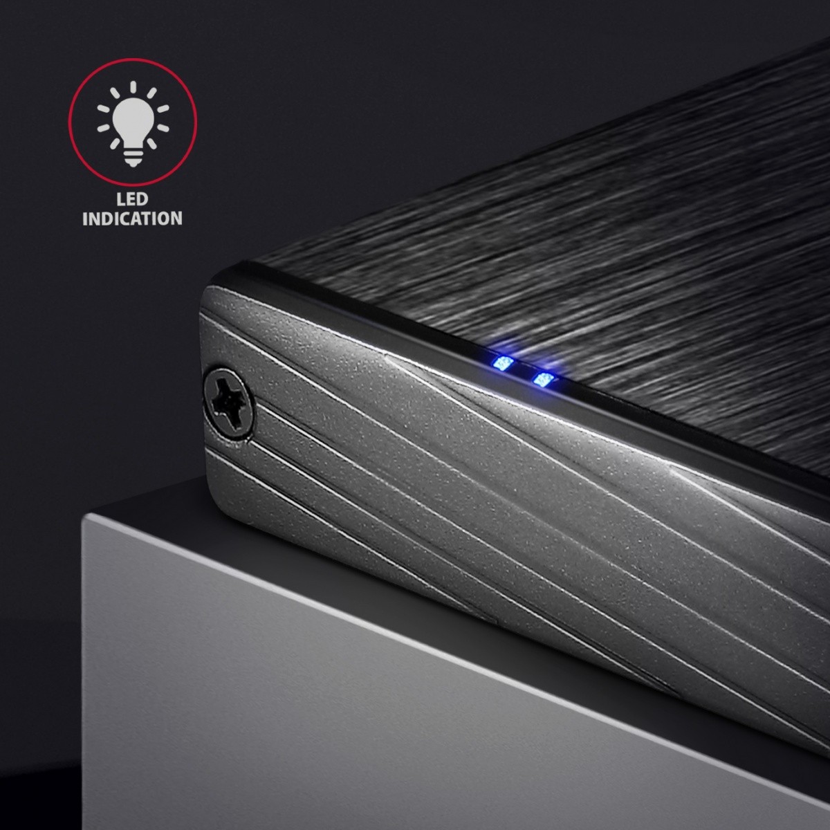 Zunanja ohišja EE25-XA6 za 2,5" SATA SSD/HDD, aluminijasta 6