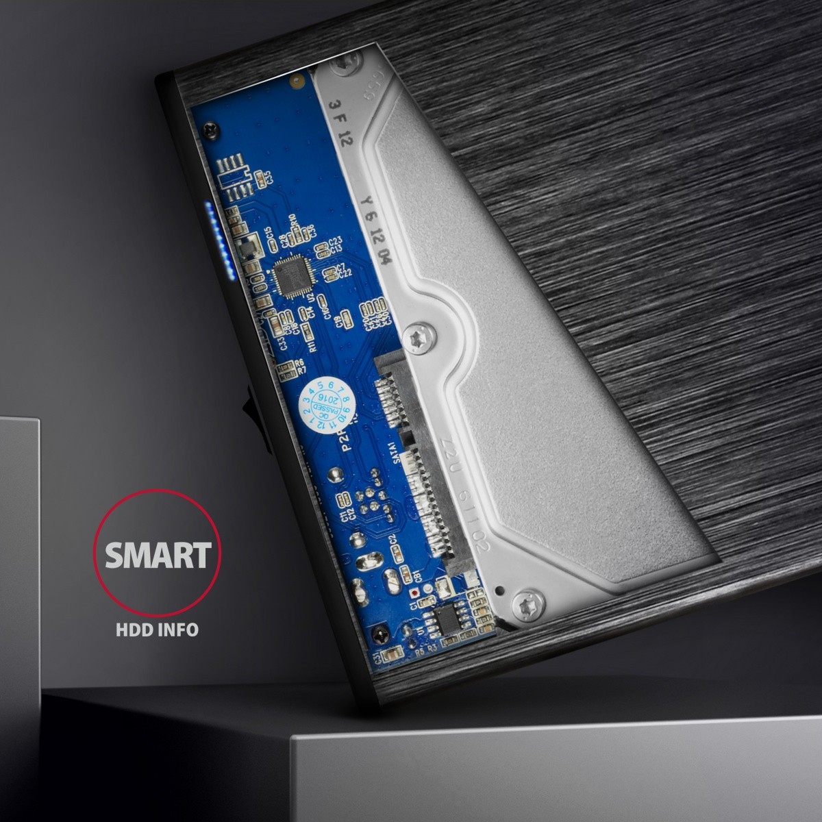 Zunanja ohišja EE35-XA3 za 3,5" SATA SSD/HDD, aluminijasta 5