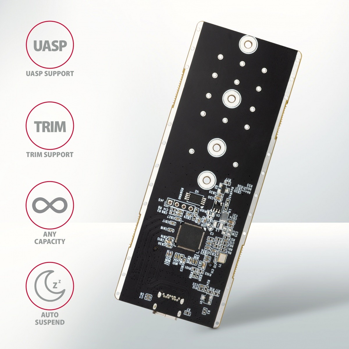 Zunanja ohišja EEM2-GTR za M.2 NVMe SSD, aluminijasta 7
