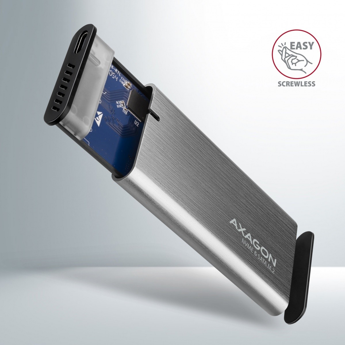 Zunanja ohišja EEM2-SG2 za M.2 NVMe/SATA SSD, USB-C 3.2 Gen 2 3