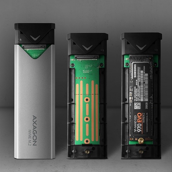 Zunanja ohišja EEM2-UG2 za M.2 NVMe SSD (42-80mm), siva 4