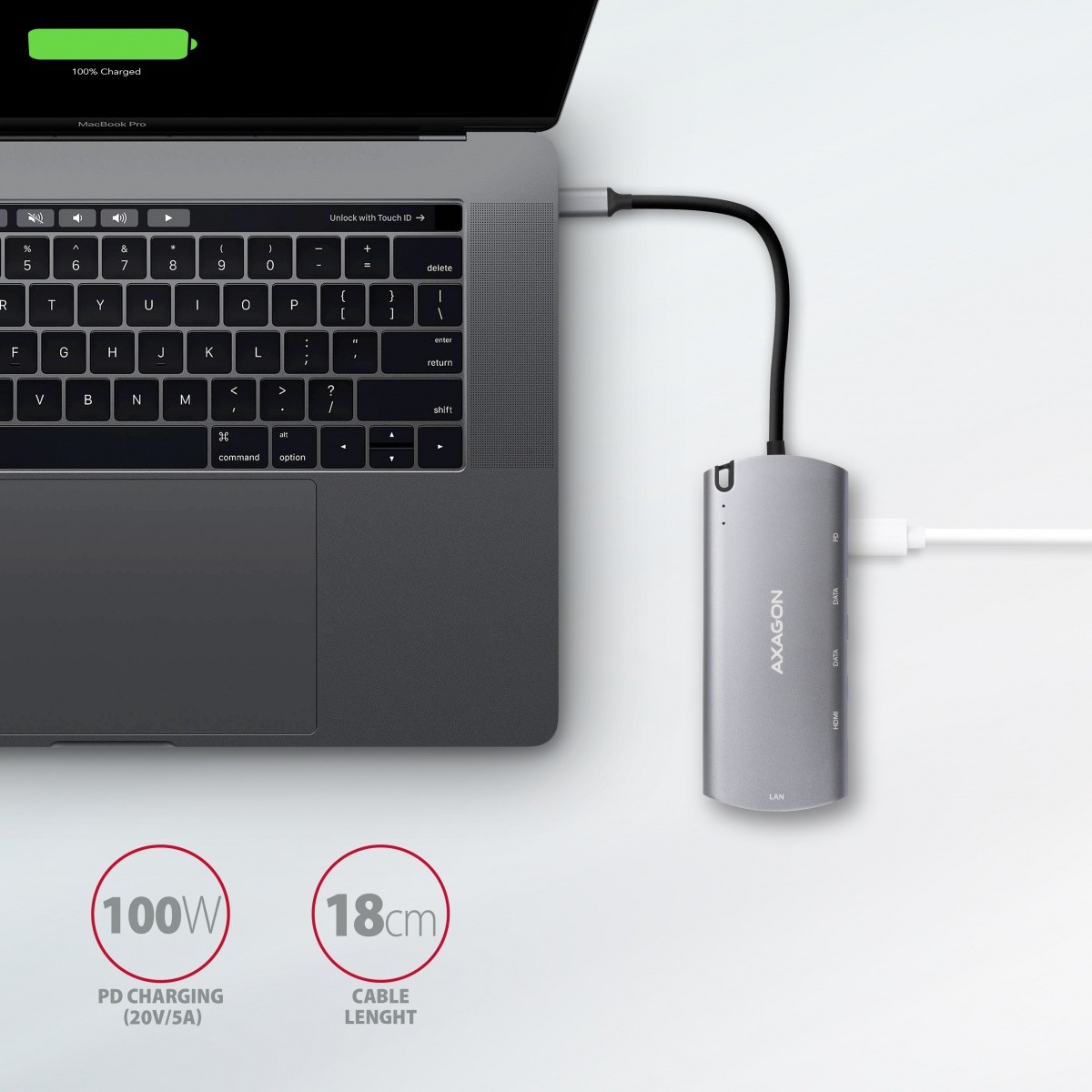 Večnamenski USB-C Hub HMC-6M2 z M.2 SATA, HDMI, Gb LAN 7