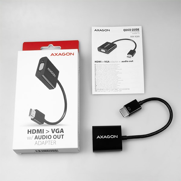 Aktivni adapter HDMI na VGA RVH-VGAN z avdio izhodom in napajanjem 8