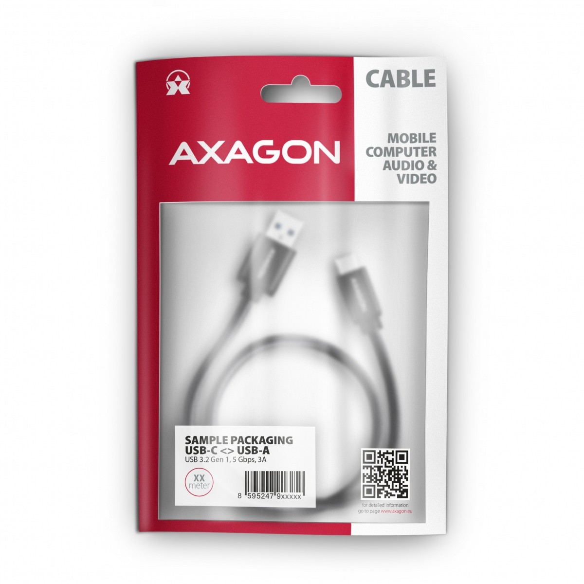 USB-C / USB-A kabel UGREEN BUCM3-AM20AB, 2m, 3A, ALU 7