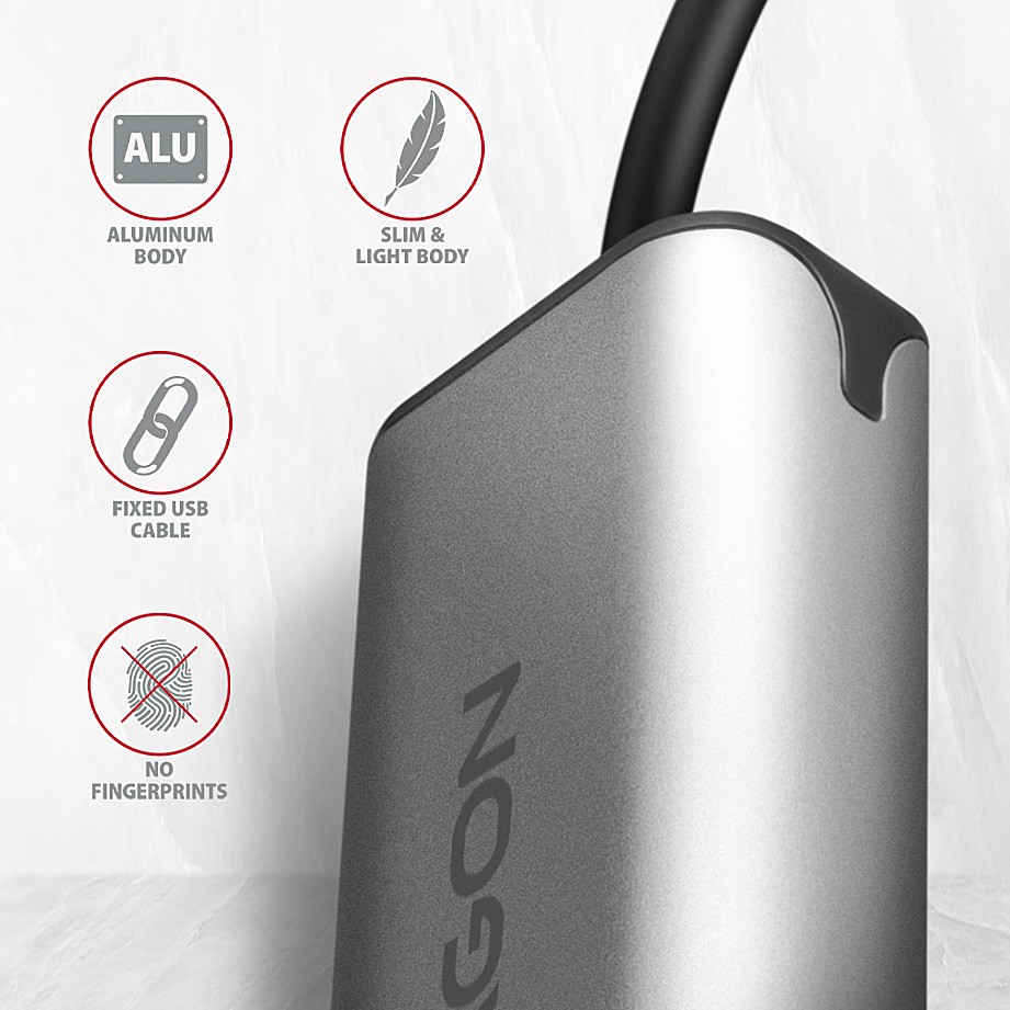 Mrežna kartica 2.5Gbps Ethernet ADE-25R, USB-A 3.2 Gen 1, siva 4
