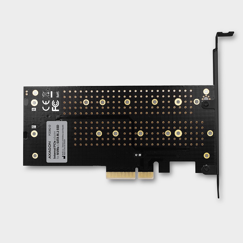 Notranji adapter PCIe x4 PCEM2-D za 1x M.2 NVMe + 1x SATA B-key 6