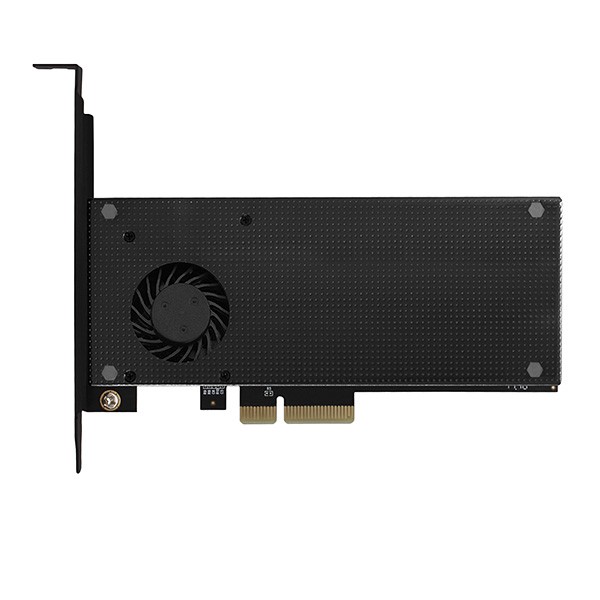 Adapter PCIe x4 PCEM2-DC za 1x M.2 NVMe + 1x SATA, z hladilnikom