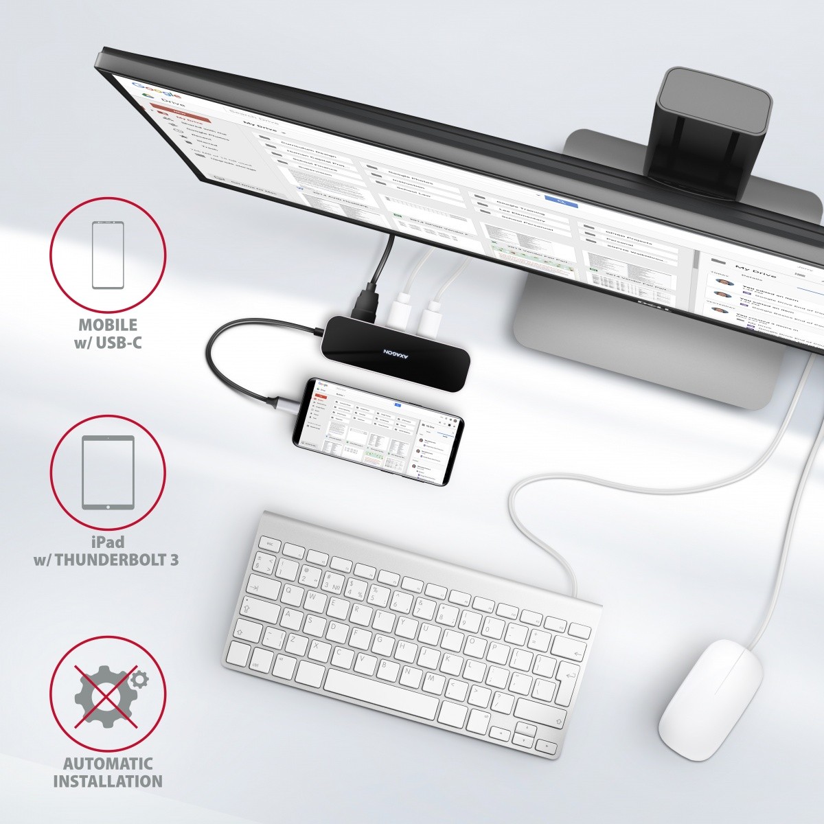 večportni USB hub, 6v1, 5Gbps, 3x USB-A, HDMI 4K/30Hz, GLAN, PD 100W 6