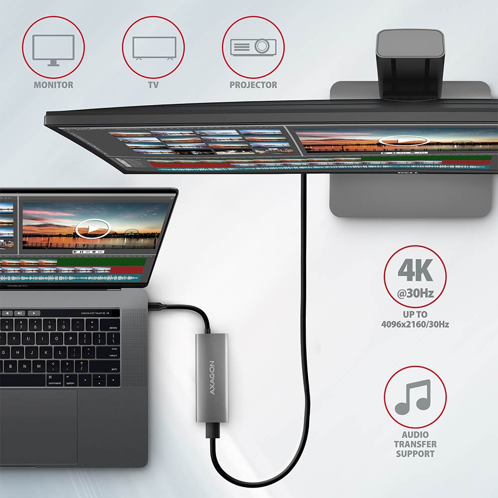 USB hub, 5v1, 10Gbps, 2x USB-A + 2x USB-C, HDMI 4K/60Hz, PD 100W 6