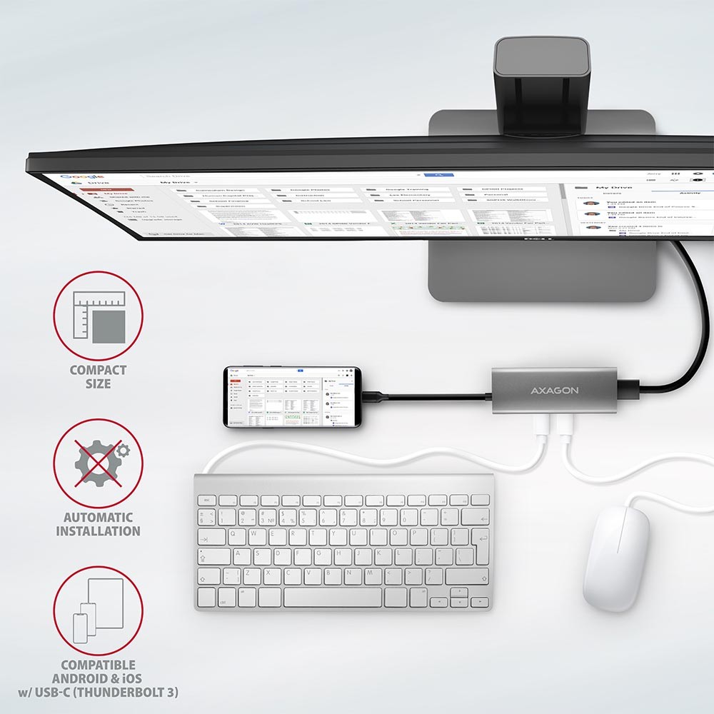 USB hub, 5v1, 10Gbps, 2x USB-A + 2x USB-C, HDMI 4K/60Hz, PD 100W 7