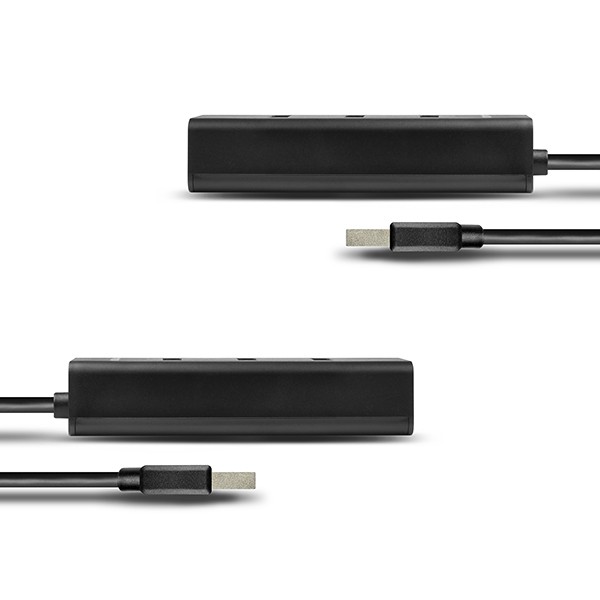 4-portni USB 3.2 Gen 1 hub za polnjenje, 30cm kabel, microUSB za dodatno napajanje 6