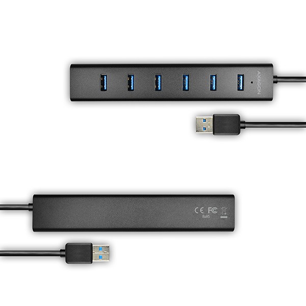 AXAGON HUB HUE-SA7BP USB 3.2 Gen 1 (7-portni, aluminij) 8