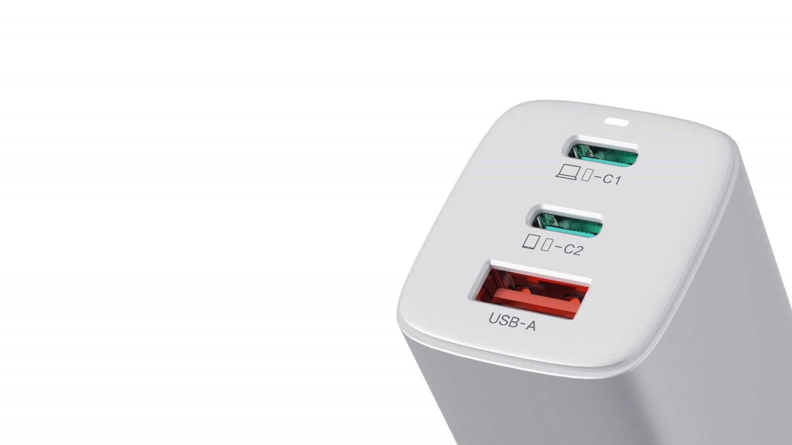 Omrežni polnilnik USB-C GaN 65W ILUC65B, črn 2
