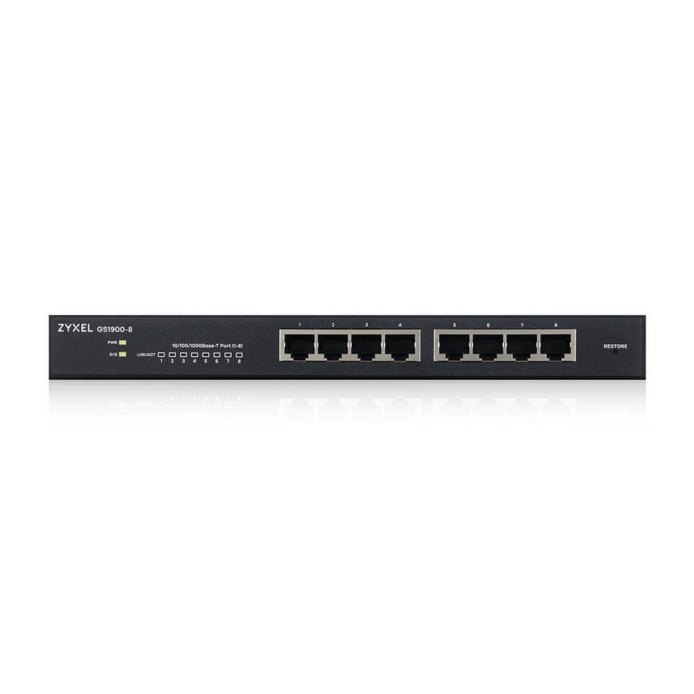 Upravljalno stikalo GS-1900-8, 8x1GbE RJ-45 2