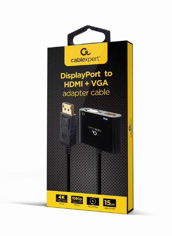 Adapter DisplayPort na HDMI + VGA 2