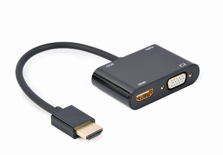 Adapter HDMI (M) na HDMI (Ž) + VGA (Ž) z avdio in napajanjem 5