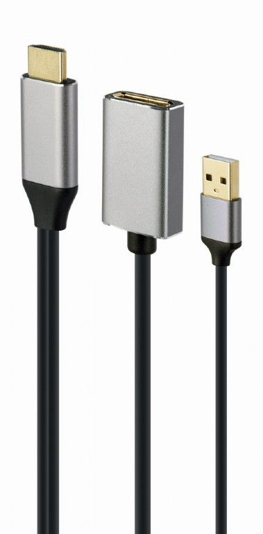 Adapter HDMI na DisplayPort 4K 60Hz z napajanjem USB-A 2