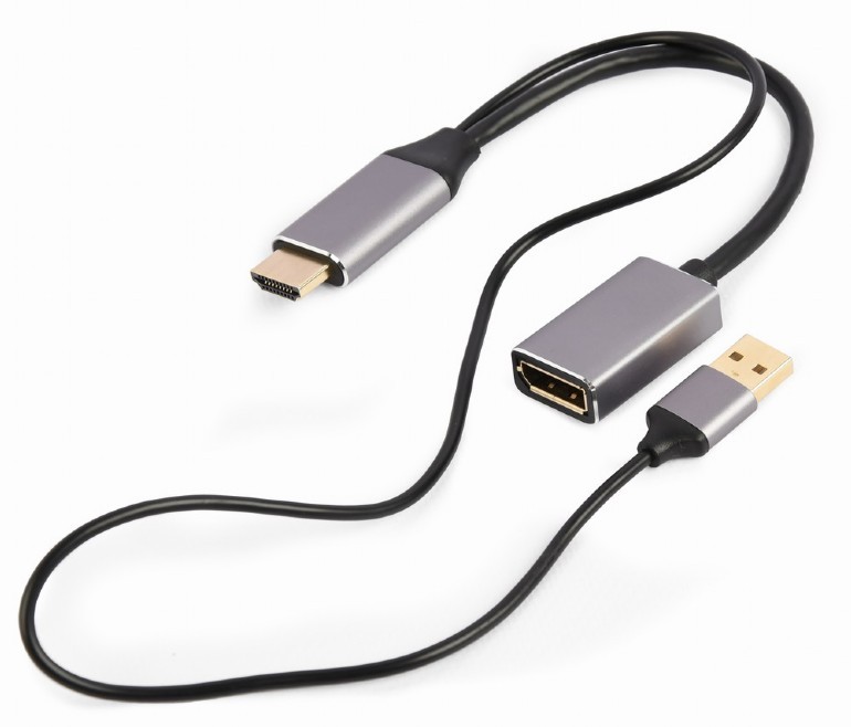 Adapter HDMI na DisplayPort 4K 60Hz z napajanjem USB-A
