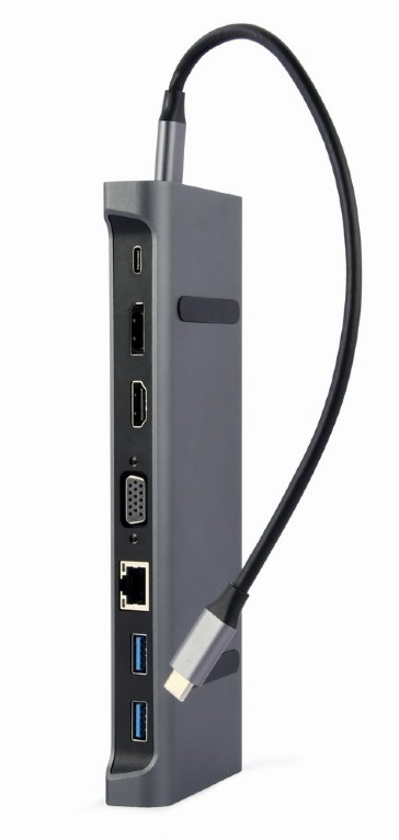 Gembird USB-C Adapter 9v1 (HDMI, DP, USB, LAN) 2