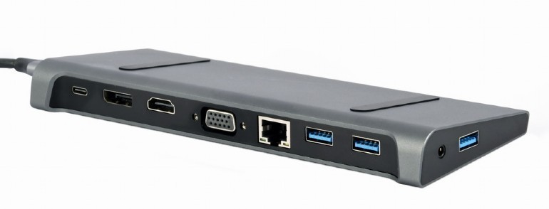 Gembird USB-C Adapter 9v1 (HDMI, DP, USB, LAN) 3