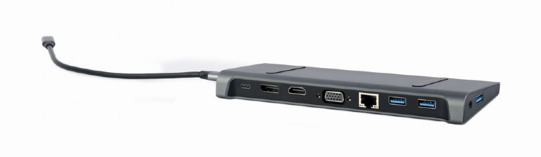 Gembird USB-C Adapter 9v1 (HDMI, DP, USB, LAN) 4