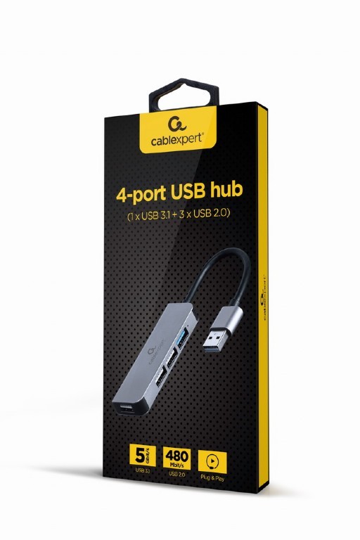 Gembird 4-portni USB Hub (3x USB 2.0, 1x USB 3.1) 2