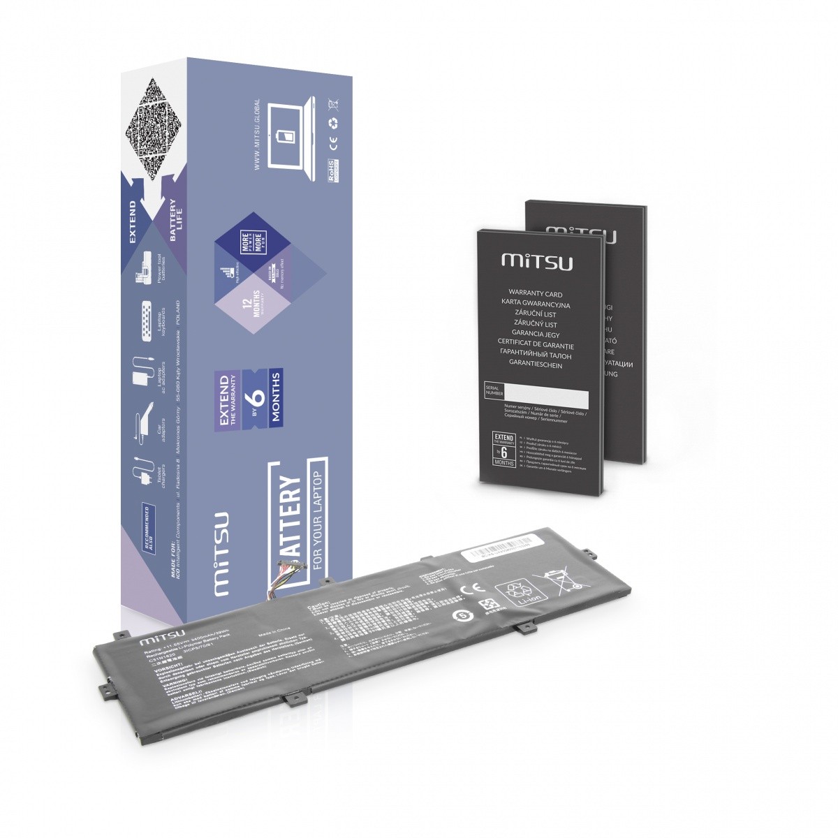 Baterija za Asus UX430, 3400mAh (39Wh), 11.55V