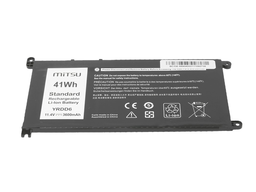 Baterija za Dell Inspiron 14 5481, 5590, 3600 mAh (41 Wh), 11.4V 2