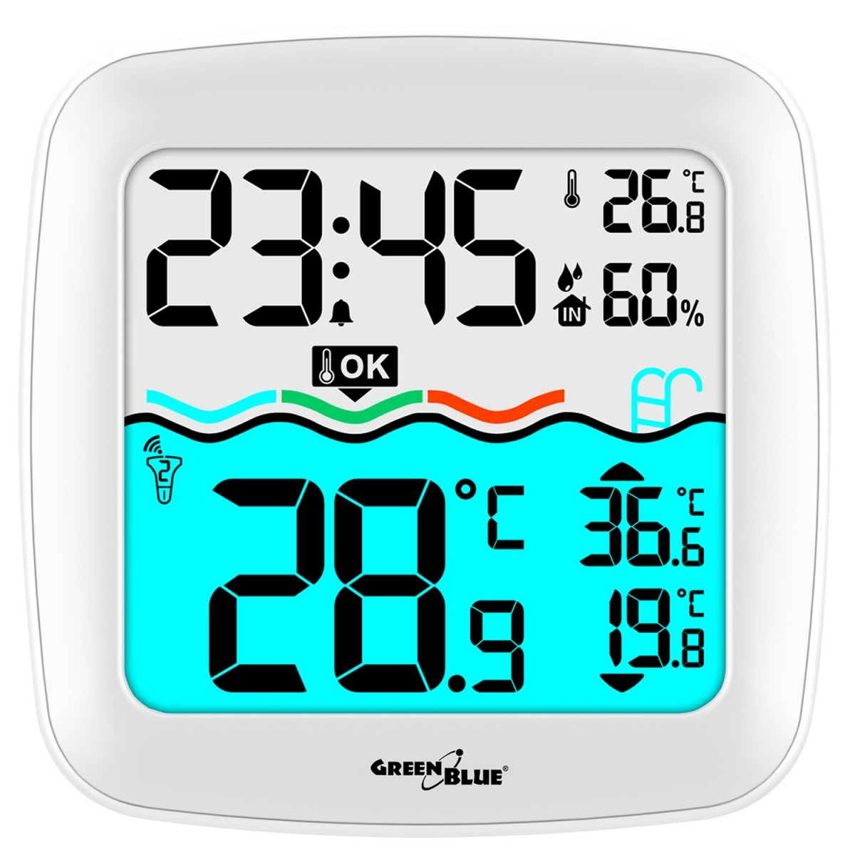 GreenBlue bazenski termometer s postajo GB216 4