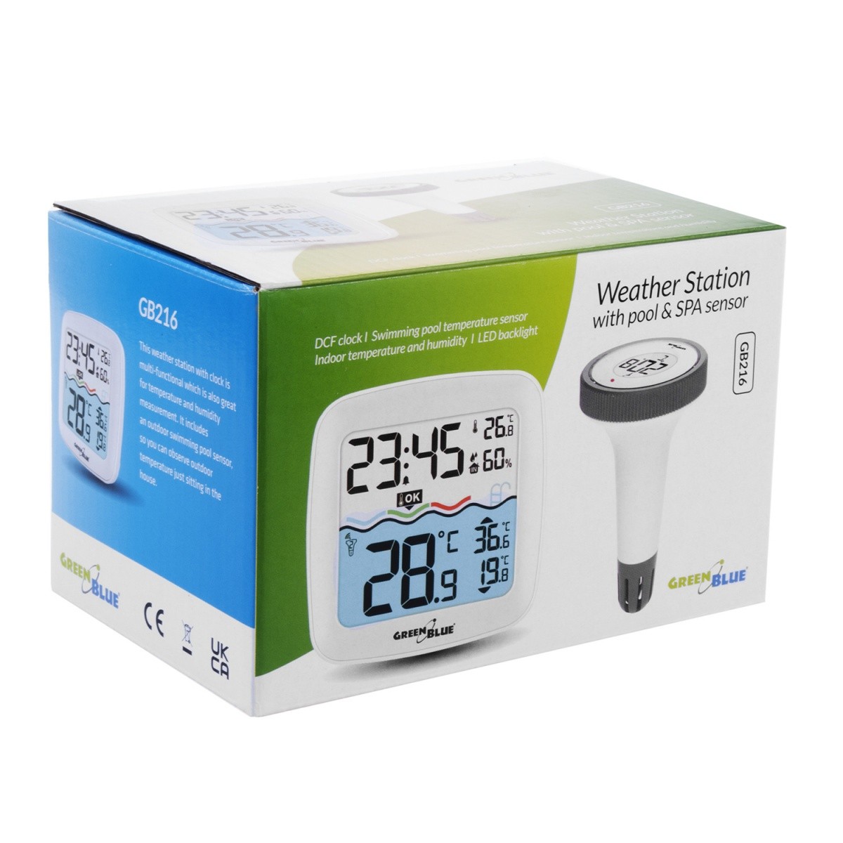 GreenBlue bazenski termometer s postajo GB216 8