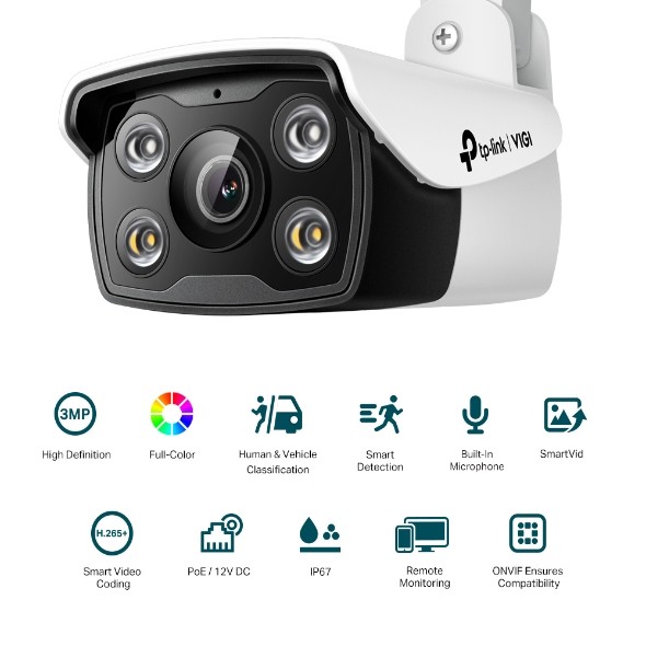 TP-Link VIGI C330 IP Kamera (4mm objektiv) 3MP zunanja 3