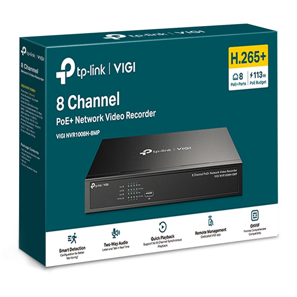 TP-Link VIGI NVR1008H Mrežni snemalnik (NVR), 8 kanalov, 8 MP 2