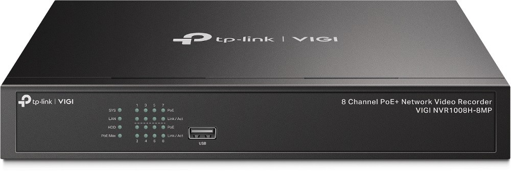 TP-Link VIGI NVR1008H Mrežni snemalnik (NVR), 8 kanalov, 8 MP
