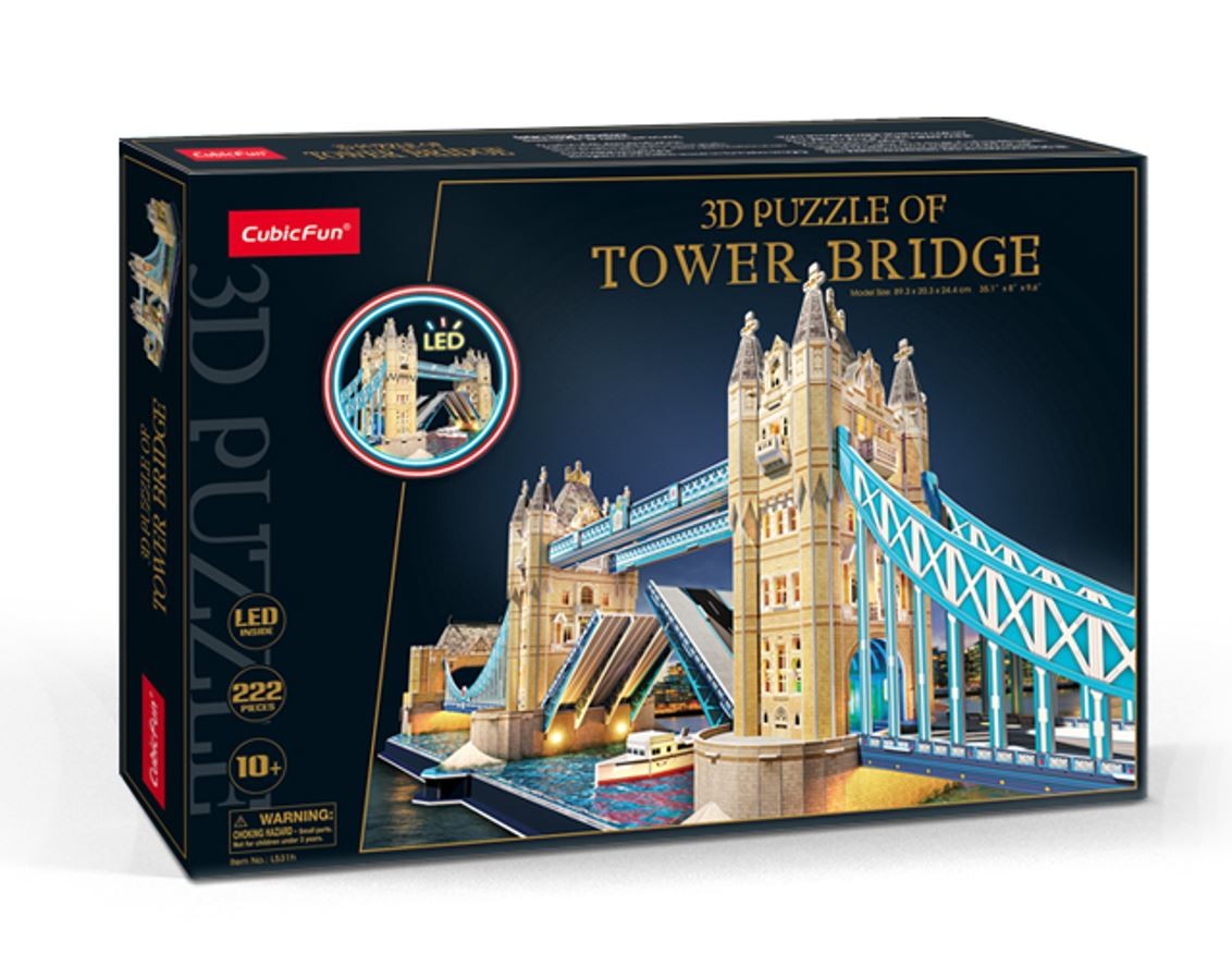 Cubic Fun 3D LED sestavljanka - Tower Bridge 3