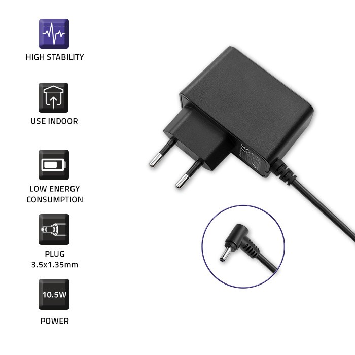 Stenski napajalnik 10.5W 5V/2.1A (3.5x1.35) 4