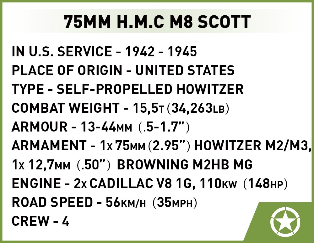 Gradbeni bloki H.M.C M8 Scott 5