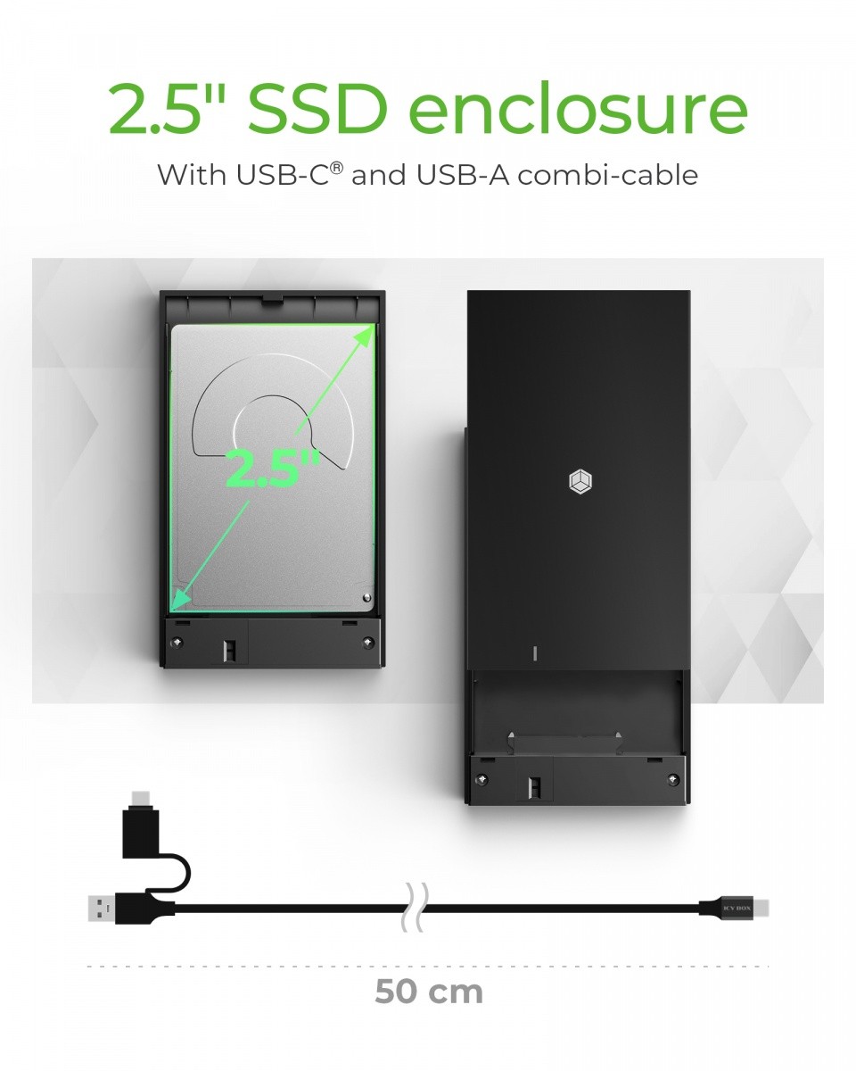 Ohišje SSD/HDD 2,5" SATA za USB 3.2 Gen.1 7