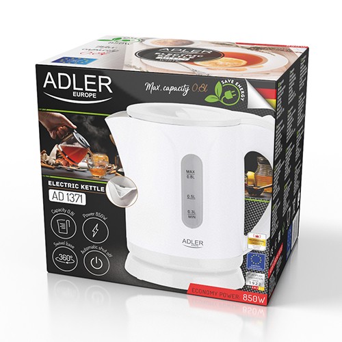 Adler AD 1371w električni kuhalnik vode 0,8l - bel 7