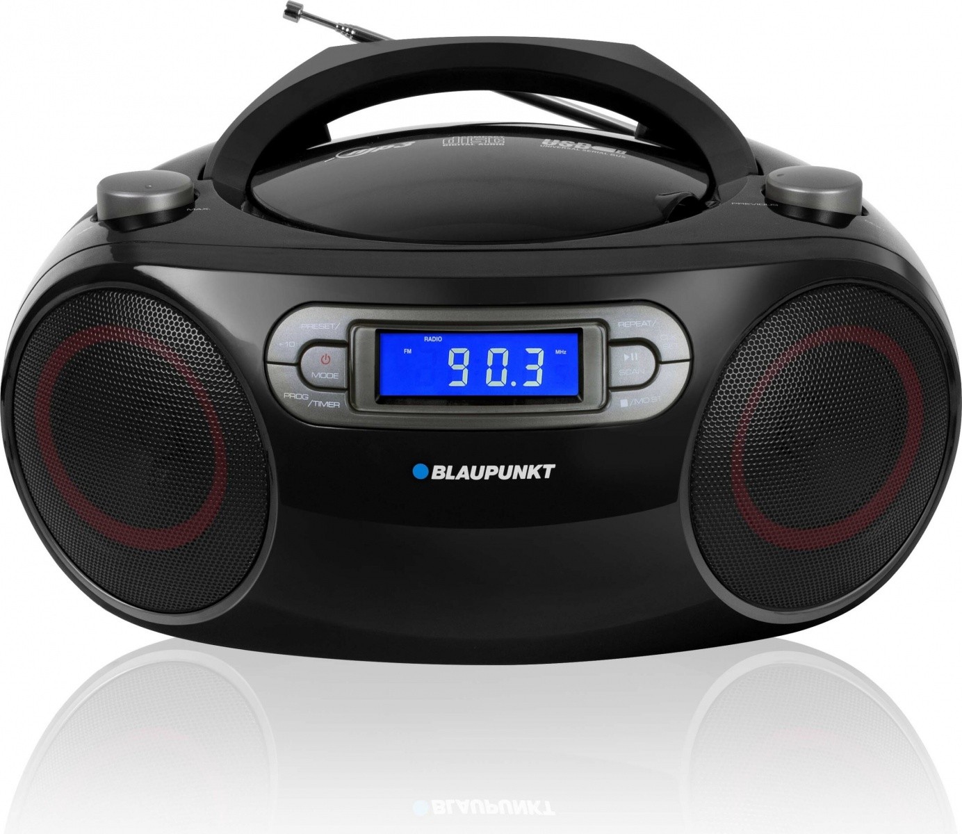 Boombox FM PLL CD/MP3/USB/AUX z uro in alarmom 2