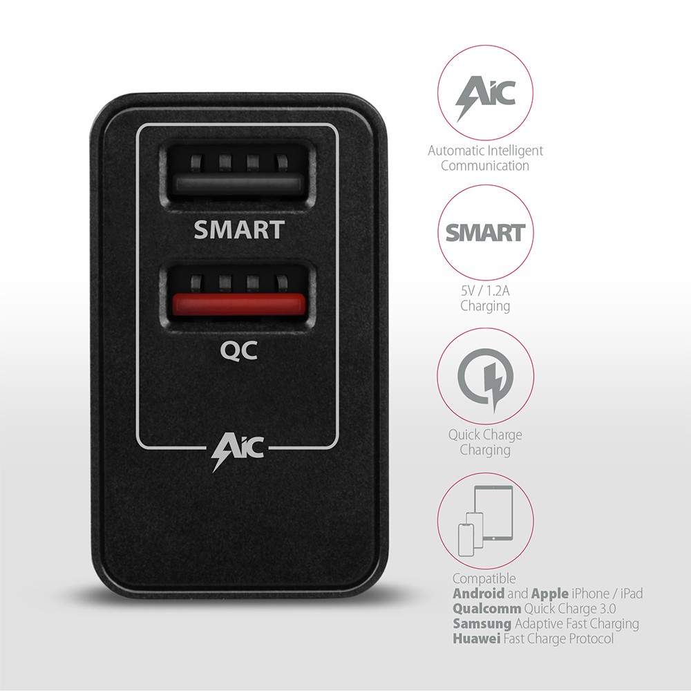 AXAGON ACU-QS24 USB polnilec QC 3.0, 2x USB-A, 24W 4