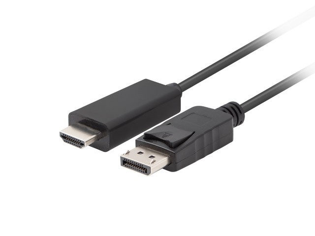 Lanberg Kabel DisplayPort M do HDMI M, 1m, črn