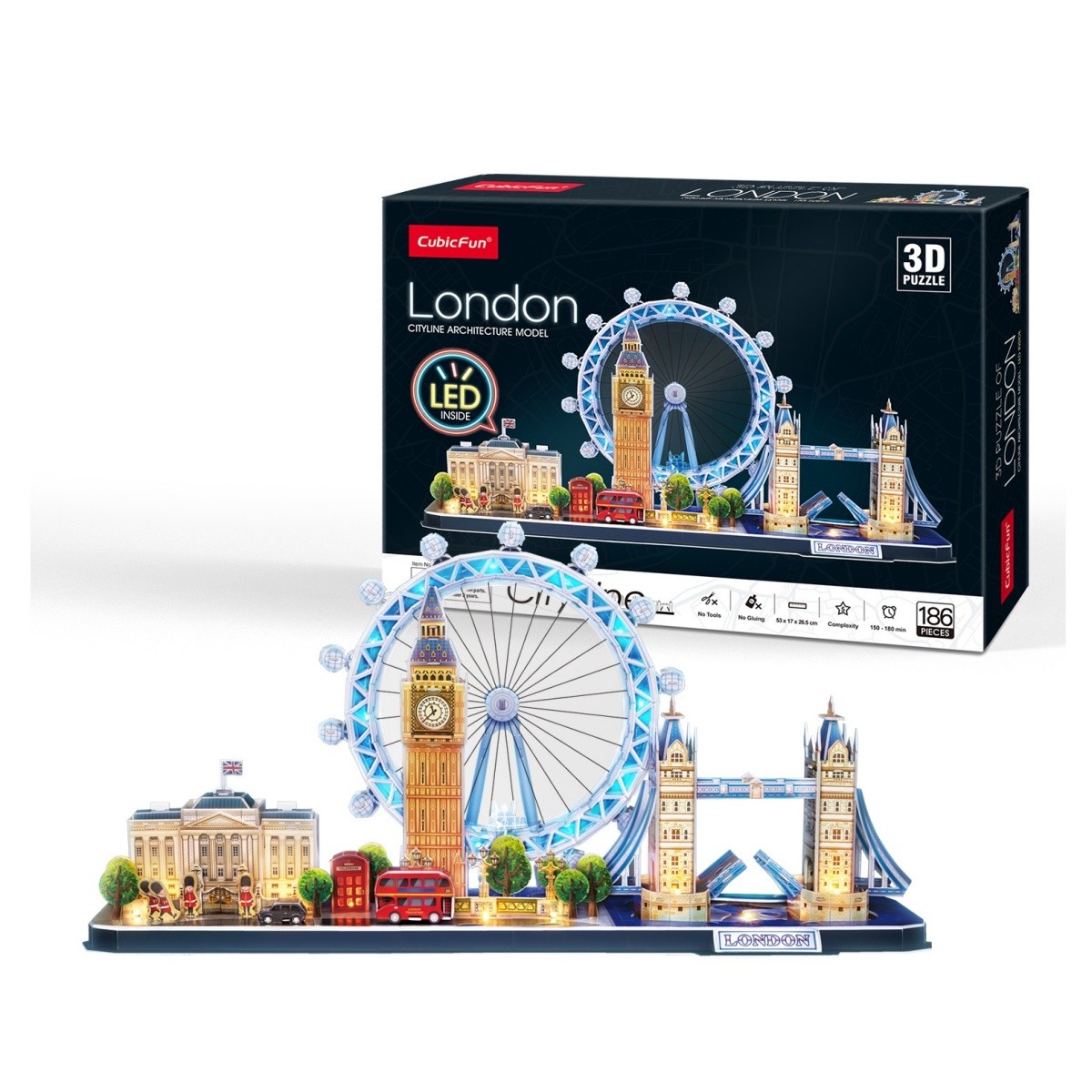 3D puzzle London z LED osvetlitvijo