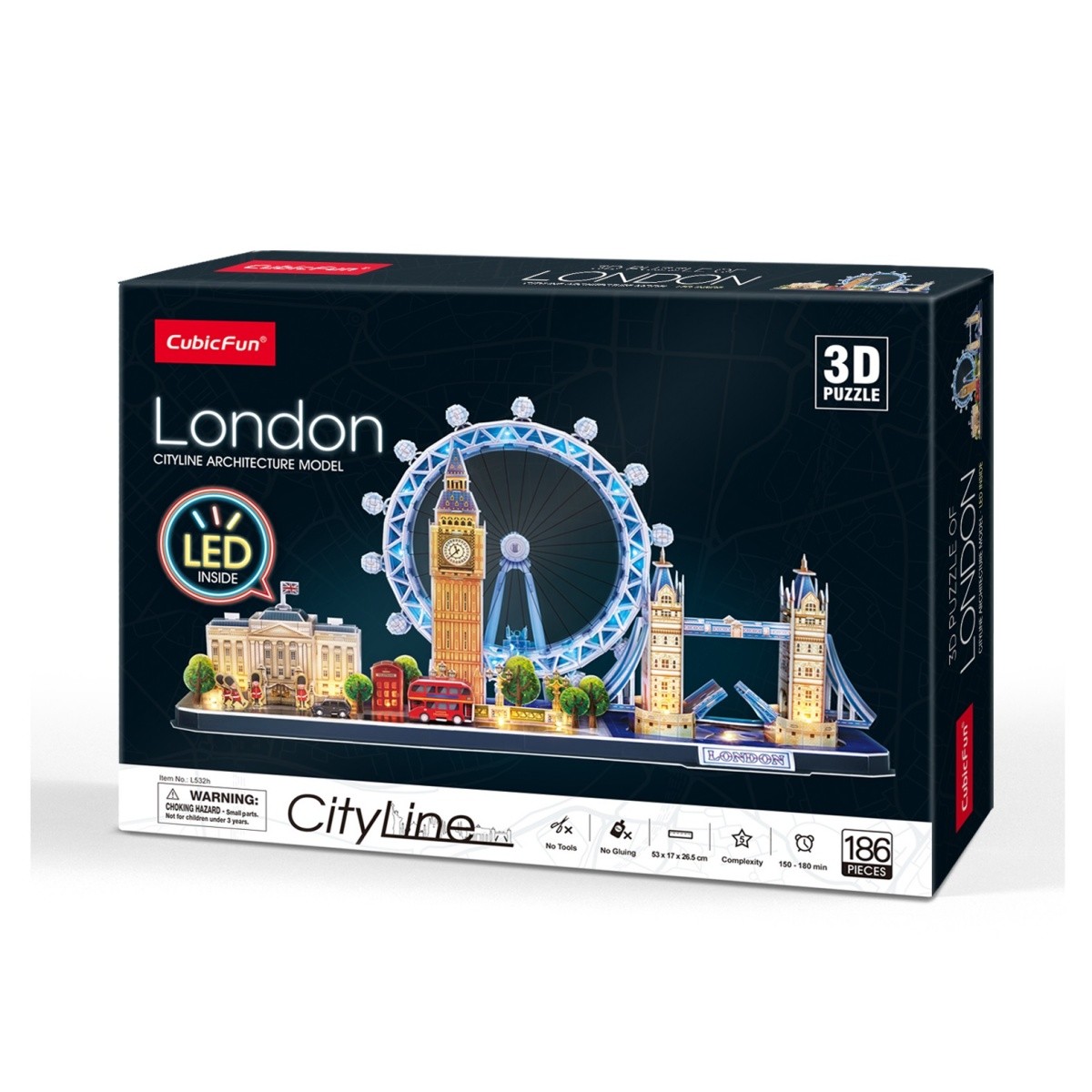 3D puzzle London z LED osvetlitvijo 3