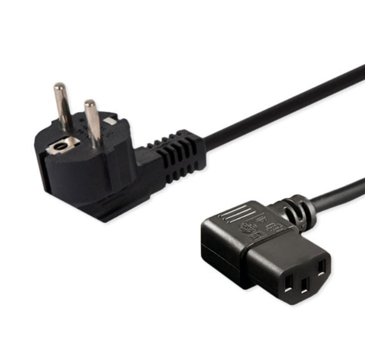 Kabel za napajanje Schuko (M) kotni - IEC C13, 1.2m